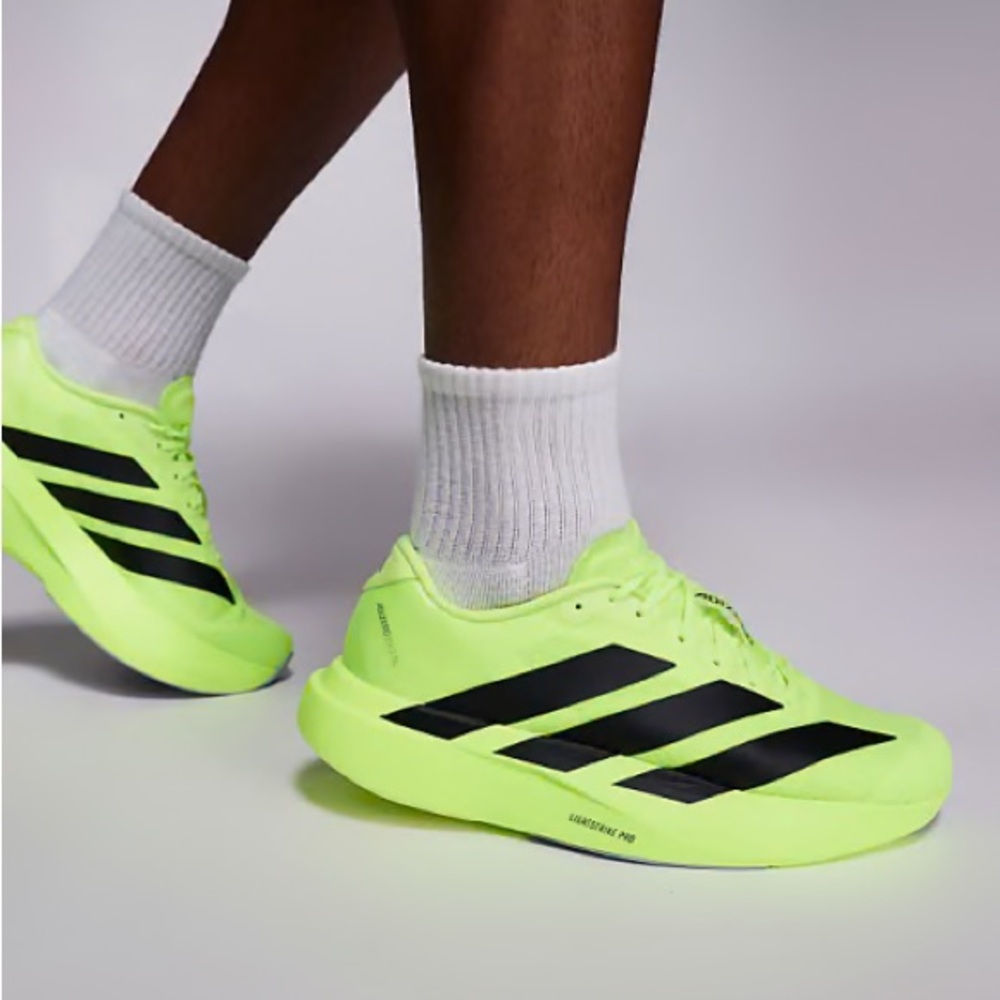 ADIDAS ADIZERO EVO SL Shoes | Lucid Lemon / Black | Sz 11.5 | Great Condition